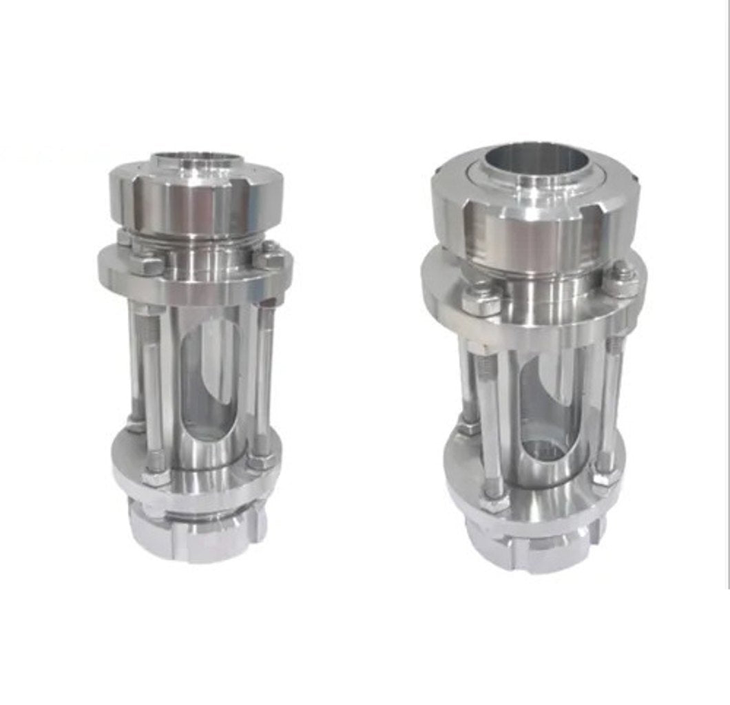 304L UNION END SIGHT GLASS WITH GAURD ELECTRO POLISHED